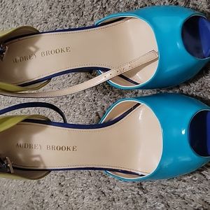 Aubrey Brooke, multi-color heels, size 9